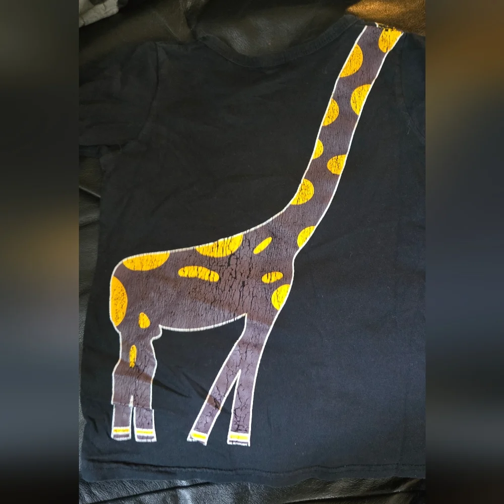 Kids Kiyomi Black Long Sleeve Shirt with Giraffe szM - Picture 5 of 7